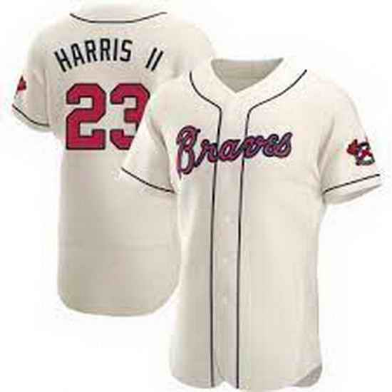 Men's Atlanta Braves Michael Harris II Cream Alternate Jersey->atlanta braves->MLB Jersey
