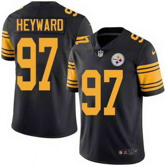 Youth Nike Steelers #97 Cameron Heyward Black Stitched NFL Limited Rush Jersey->youth nfl jersey->Youth Jersey