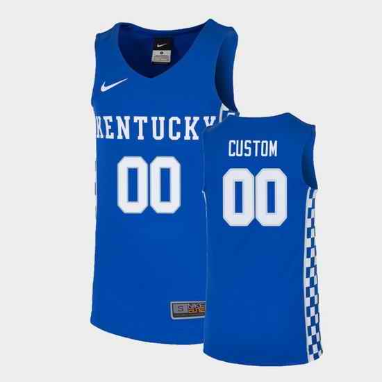 Kentucky Wildcats Custom Royal Replica College Basketball Jersey->->Custom Jersey