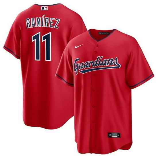 Men Cleveland Guardians #11 Jos E9 Ram EDrez Red Cool Base Stitched Baseball Jerse->boston red sox->MLB Jersey