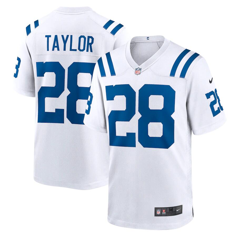 Men's Indianapolis Colts #28 Jonathan Taylor White Stitched Football Jersey->los angeles chargers->NFL Jersey