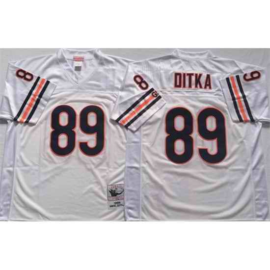 Men Chicago Bears #89 DITKA White Limited Stitched jersey->chicago bears->NFL Jersey