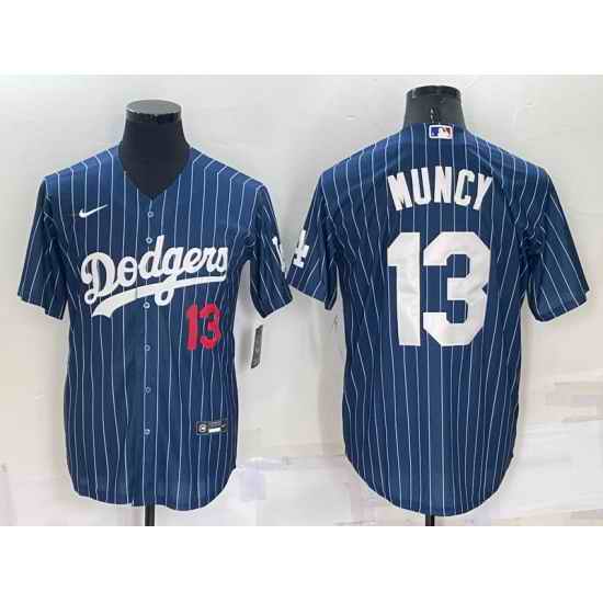 Men Los Angeles Dodgers #13 Max Muncy Navy Cool Base Stitched Baseball JerseyS->los angeles dodgers->MLB Jersey