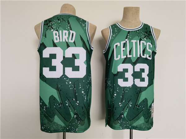 Men's Boston Celtics #33 Larry Bird Green Throwback basketball Jersey->memphis grizzlies->NBA Jersey