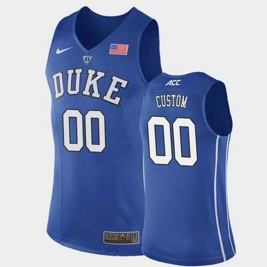 Duke Blue Devils Custom Royal Authentic Men'S Jersey->->Custom Jersey
