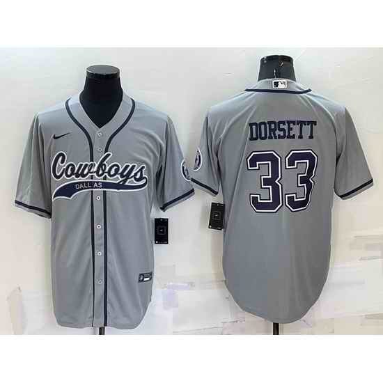 Men Dallas Cowboys #33 Tony Dorsett Grey Cool Base Stitched Baseball Jersey->cincinnati bengals->NFL Jersey