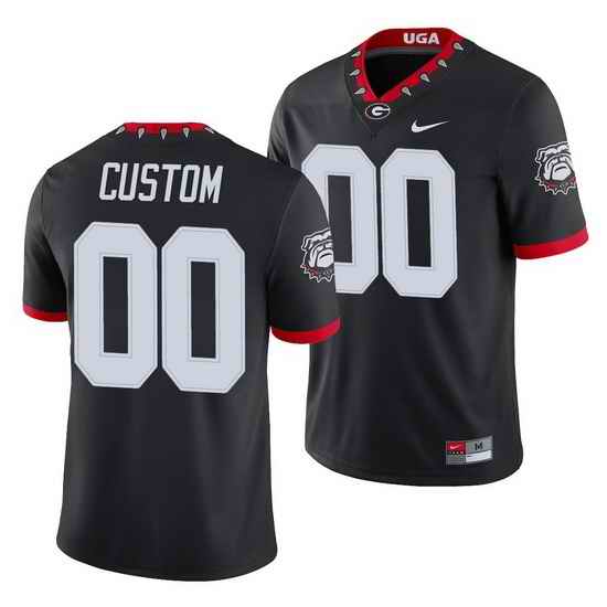 Georgia Bulldogs Custom Black College Football Men'S Jersey->->Custom Jersey