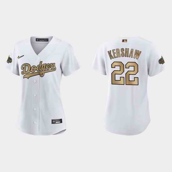 Women Los Angeles Dodgers Clayton Kershaw 2022 Mlb All Star Game Replica White Jersey->2022 all star->MLB Jersey