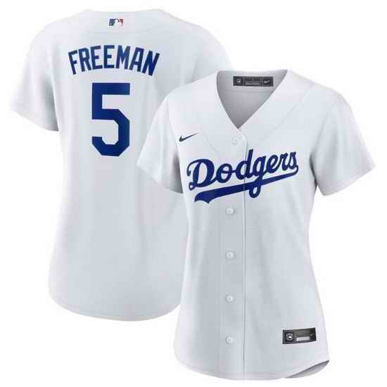 Women's Nike Los Angeles Dodgers #5 Freddie Freeman White MLB Jersey->cincinnati reds->MLB Jersey