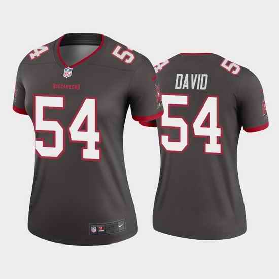 Women Nike Tampa Bay Buccaneers #54 Lavonte David Pewter Alternate Vapor Limited Jersey->women nfl jersey->Women Jersey