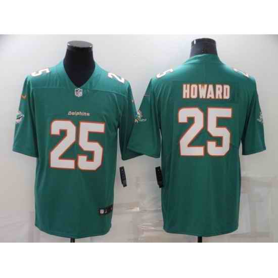 Men's Miami Dolphins #25 Xavien Howard Green Nike Aqua Player Limited Jersey->miami dolphins->NFL Jersey