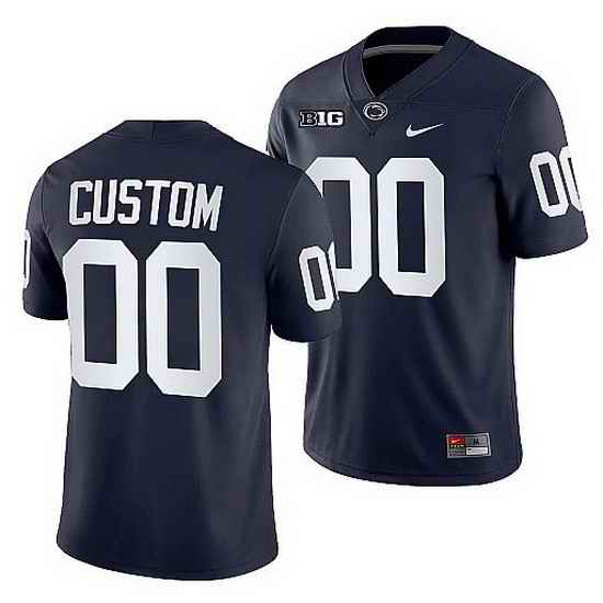 penn state nittany lions custom navy college football men jersey->->Custom Jersey
