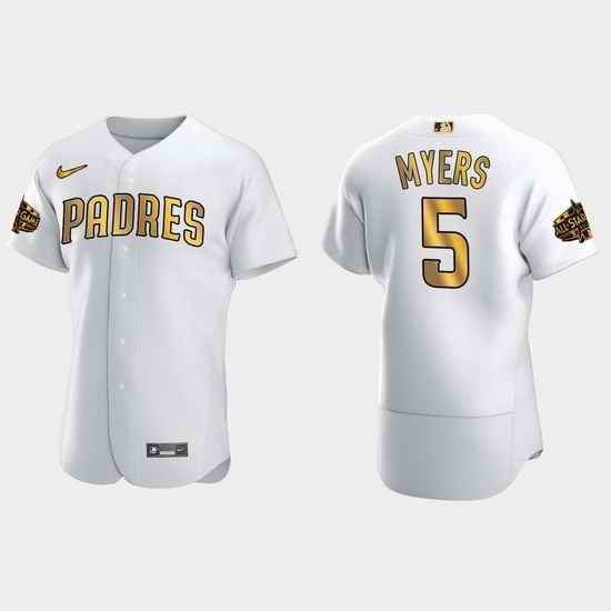 Men San Diego Padres Wil Myers 2022 Mlb All Star Game White Gold Men Jersey->2022 all star->MLB Jersey