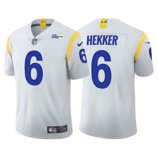 Youth Los Angeles Rams #6 Johnny Hekker Vapor Limited White Jersey->youth nfl jersey->Youth Jersey