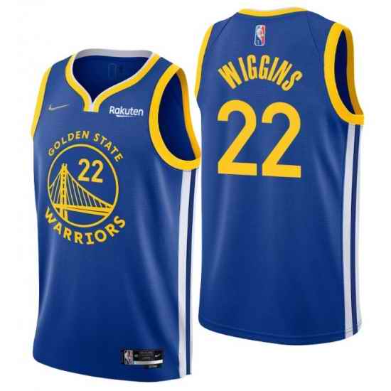Men's Golden State Warriors #22 Andrew Wiggins 2022 Royal 75th Anniversary Stitched Jersey->golden state warriors->NBA Jersey