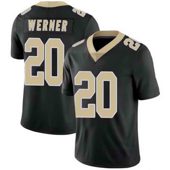 Men New Orleans Saints Pete Werner #20 Black Vapor Limited Stitched NFL Jersey->new orleans saints->NFL Jersey