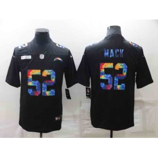 Men's Los Angeles Chargers #52 Khalil Mack Black Crucial Catch Limited Stitched Jersey->denver broncos->NFL Jersey