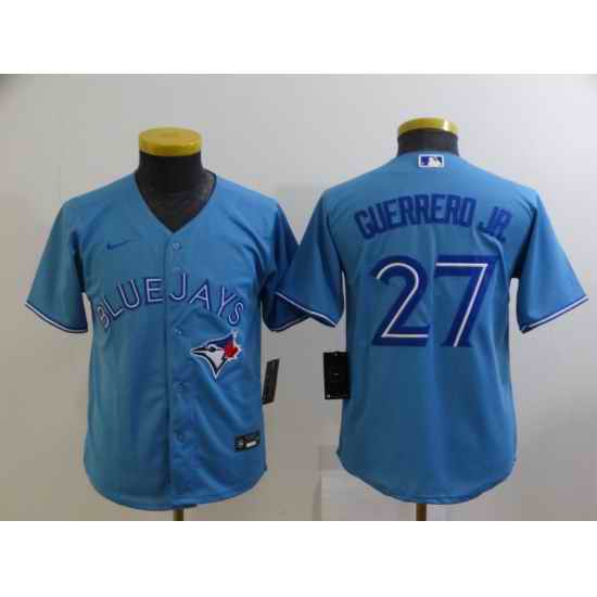 Youth Nike Toronto Blue Jays #27 Vladimir Guerrero Jr. Blue Stitched Baseball Jersey->youth mlb jersey->Youth Jersey