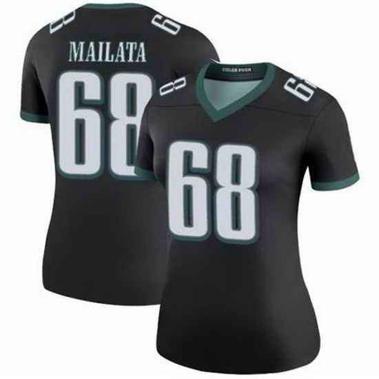 Women Philadelphia Eagles Jordan Mailata #68 Black Vapor Limited Stitched Football Jersey->women nfl jersey->Women Jersey