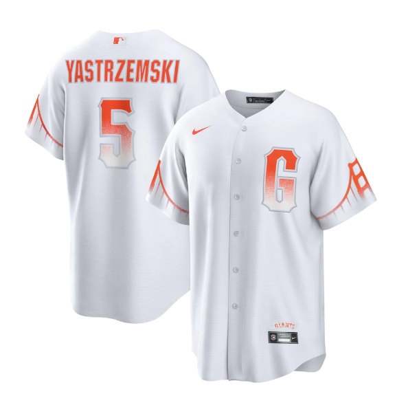 Men's San Francisco Giants #5 Mike Yastrzemski White City Connect Cool Base Stitched Baseball Jersey->san francisco giants->MLB Jersey