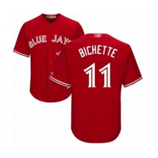 Youth Toronto Blue Jays #11 Bo Bichette Authentic Scarlet Alternate Baseball Player Jersey->youth mlb jersey->Youth Jersey
