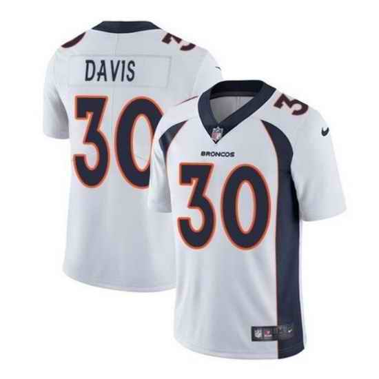 Men Denver Broncos #30 Terrell Davis White Vapor Untouchable Limited Stitched jersey->indianapolis colts->NFL Jersey
