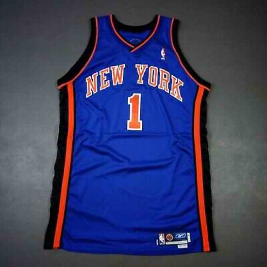 Men New York Knicks #1 Penny Hardaway Blue Jersey->new york knicks->NBA Jersey