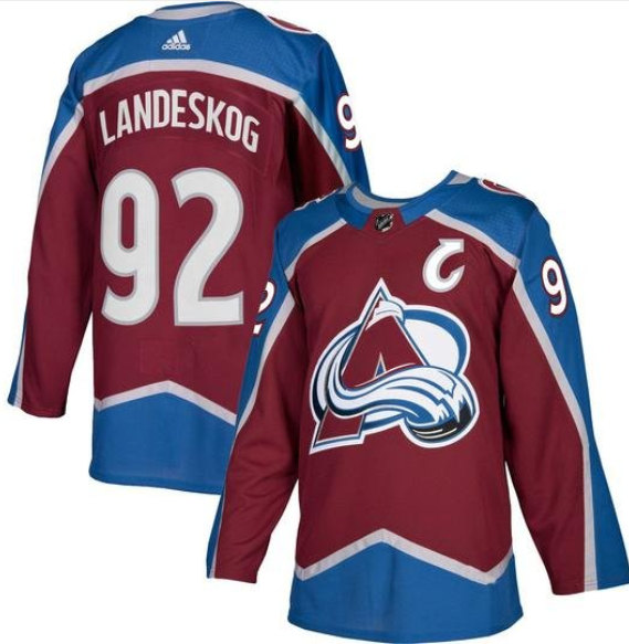 Men's Colorado Avalanche #92 Gabriel Landeskog Burgundy With C Patch Stitched Jersey->tampa bay lightning->NHL Jersey
