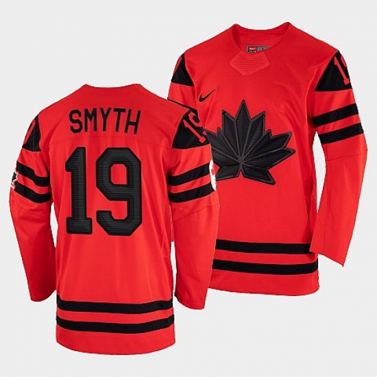 Men's Canada Hockey Ryan Smyth Red 2022 Winter Olympic #19 Gold Winner Jersey->2022 canada winter olympic->NHL Jersey