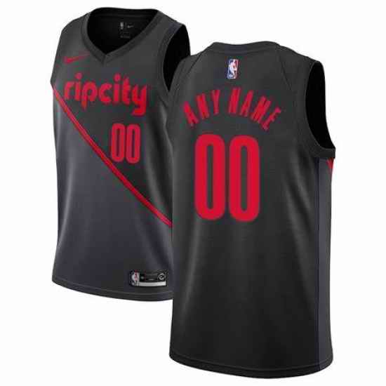 Men Women Youth Toddler Portland Blazers Black Custom Nike NBA Stitched Jersey->customized nba jersey->Custom Jersey