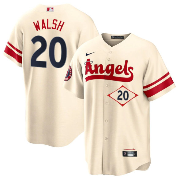 Men's Los Angeles Angels #20 Jared Walsh 2022 Cream City Connect Cool Base Stitched Jersey->los angeles angels->MLB Jersey