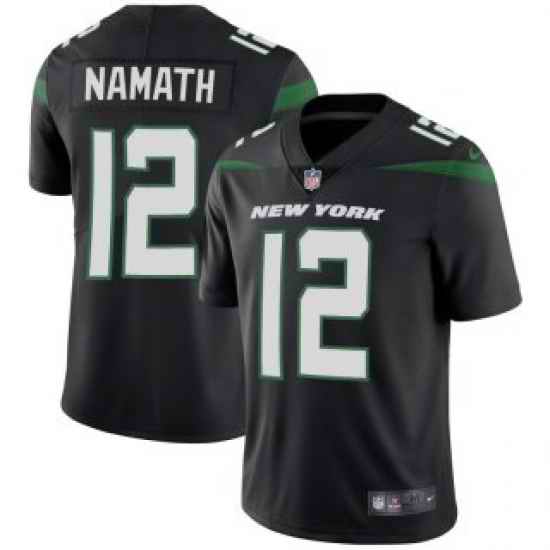 Men New York Jets #12 Joe Namath Black 2019 Vapor Untouchable Limited Stitched Jersey->los angeles rams->NFL Jersey