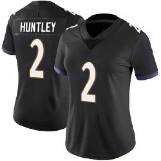 Women Nike Baltimore Ravens #2 Tyler Huntley Black Vapor Untouchable Limited Jersey->baltimore ravens->NFL Jersey