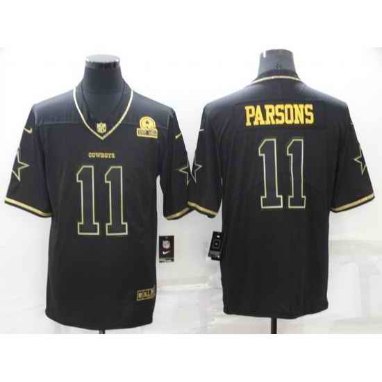 Men Dallas Cowboys #11 Micah Parsons Black Gold Limited Stitched Jersey->san francisco 49ers->NFL Jersey