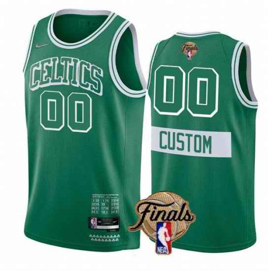 Men's Boston Celtics Active Player Custom 2022 Green City Edition NBA Finals Stitched Jersey->boston celtics->NBA Jersey