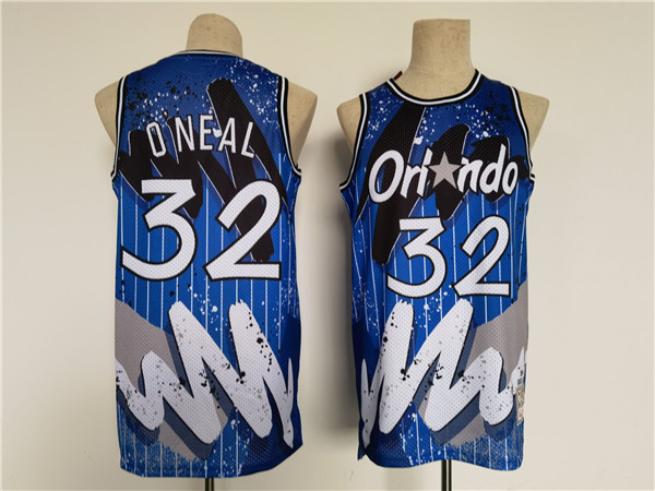 Men's Orlando Magic #32 Shaquille O'Neal Blue Throwback basketball Jersey->orlando magic->NBA Jersey