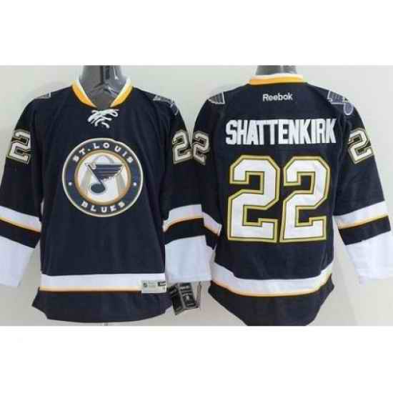 St. Louis Blues #22 Kevin Shattenkirk Dark Blue Third Stitched NHL Jersey->st.louis blues->NHL Jersey