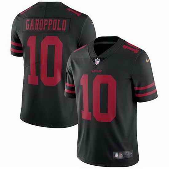 Youth Nike San Francisco 49ers Jimmy Garoppolo #10 Black Vapor Untouchable Limited NFL Jersey v->youth nfl jersey->Youth Jersey