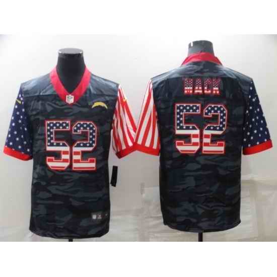 Men's Los Angeles Chargers #52 Khalil Mack Camo USA Flag Limited Stitched Jersey->los angeles chargers->NFL Jersey