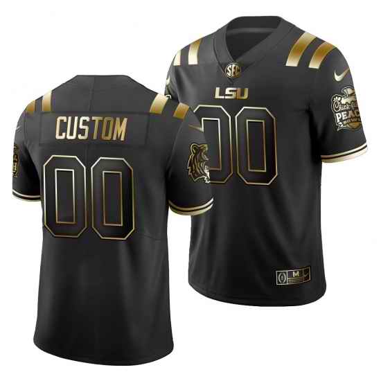 LSU Tiger Custom Black College Football Men'S Jersey->->Custom Jersey
