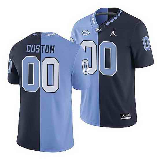 North Carolina Tar Heels Custom College Football Navy Blue Split Edition Game Jersey->->Custom Jersey