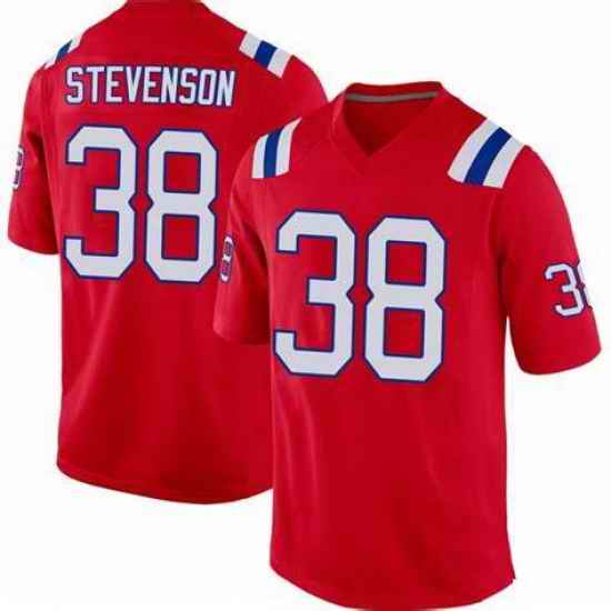 Men New England Patriots Rhamondre Stevenson #38 Red Vapor Limited Jersey->new england patriots->NFL Jersey