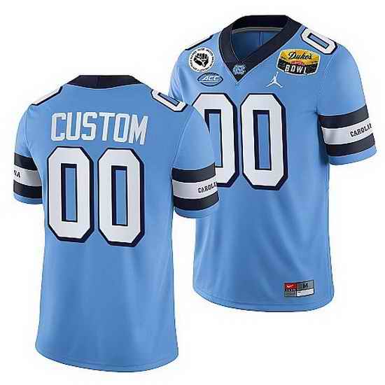 North Carolina Tar Heels Custom Blue 2021 Duke'S Mayo Bowl Cfp Jersey->->Custom Jersey