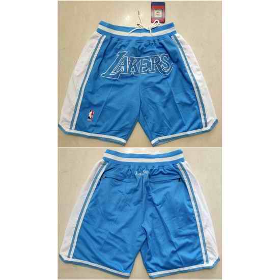 Men Los Angeles Lakers Light Blue Shorts