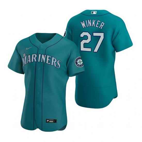Men Seattle Mariners #27 Jesse Winker Aqua Flex Base Stitched jersey->seattle mariners->MLB Jersey
