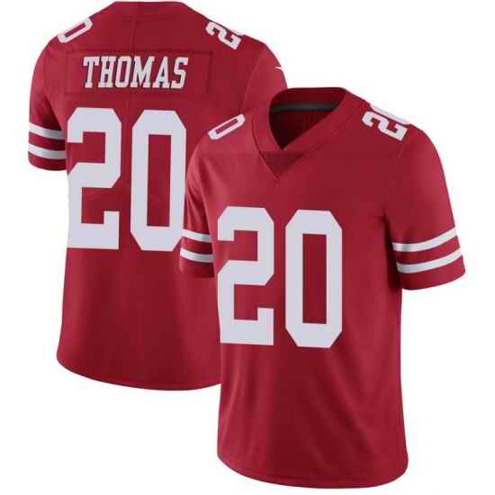 Men Sanfrancisco 49ers #20 Ambry Thomas Red Vapor Limited Jersey->dallas cowboys->NFL Jersey