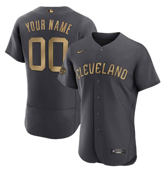 Men's Cleveland Guardians Active Player Custom Charcoal 2022 All-Star Flex Base Stitched MLB Jersey->cleveland guardians->MLB Jersey