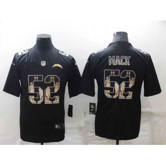 Men's Los Angeles Chargers #52 Khalil Mack Black Statue Of Liberty Limited Stitched Jersey->los angeles chargers->NFL Jersey