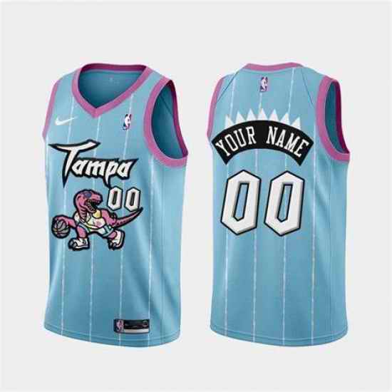 Men Women Youth Toddler Toronto Raptors Blue Pink Custom Nike NBA Stitched Jersey->customized nba jersey->Custom Jersey