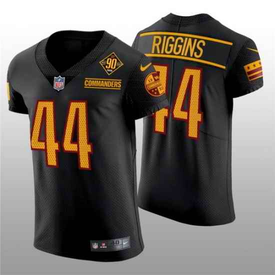 Men Washington Commanders #44 John Riggins 90th Anniversary Black Elite Stitched Jersey->washington commanders->NFL Jersey